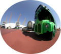 Fisheye - Green Bus